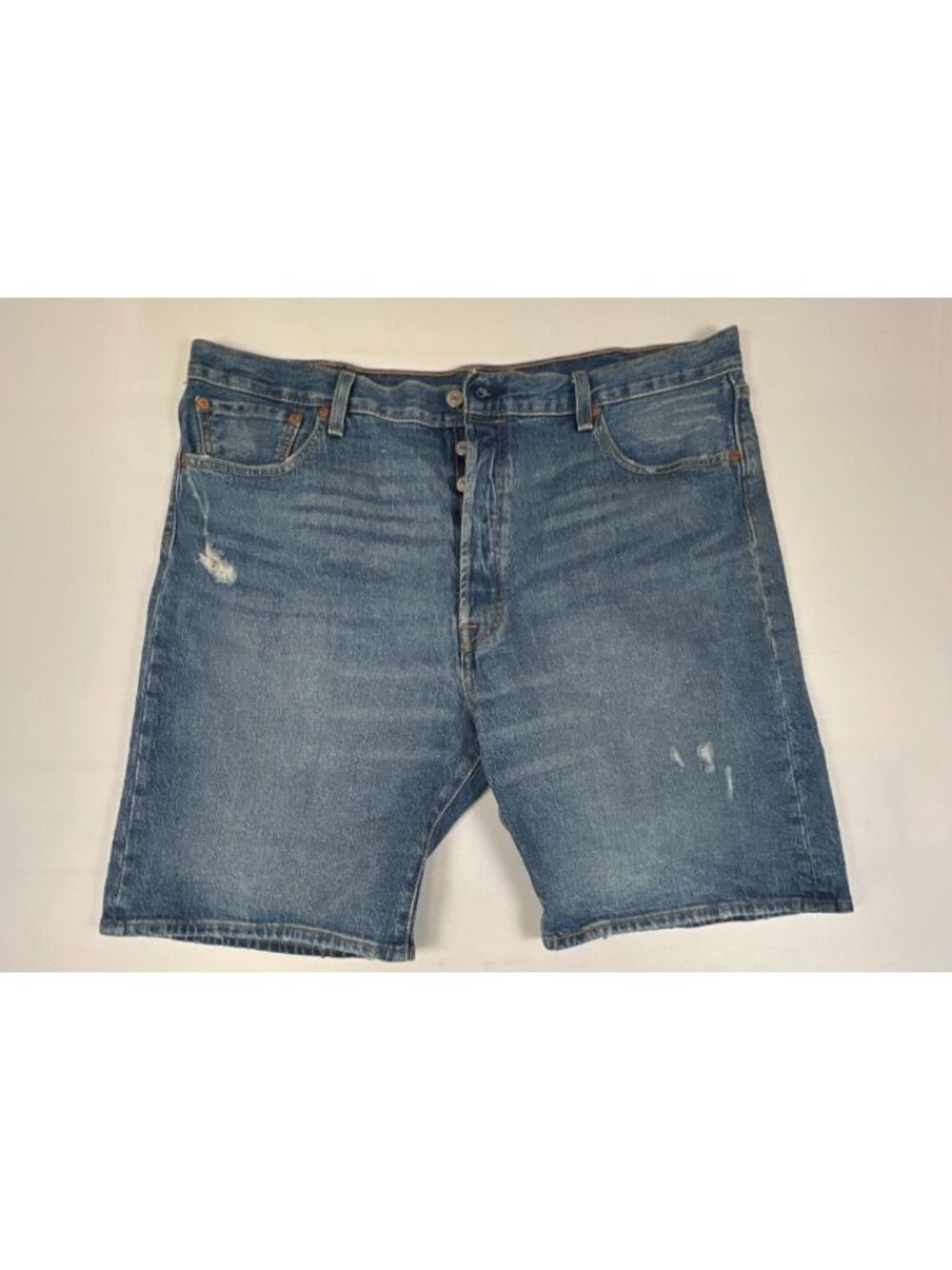 Levi's 501 XX Button Fly Men's Denim Shorts Size 40 Blue Distressed